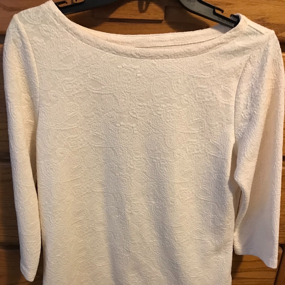St. John's Bay ivory long sleeve top